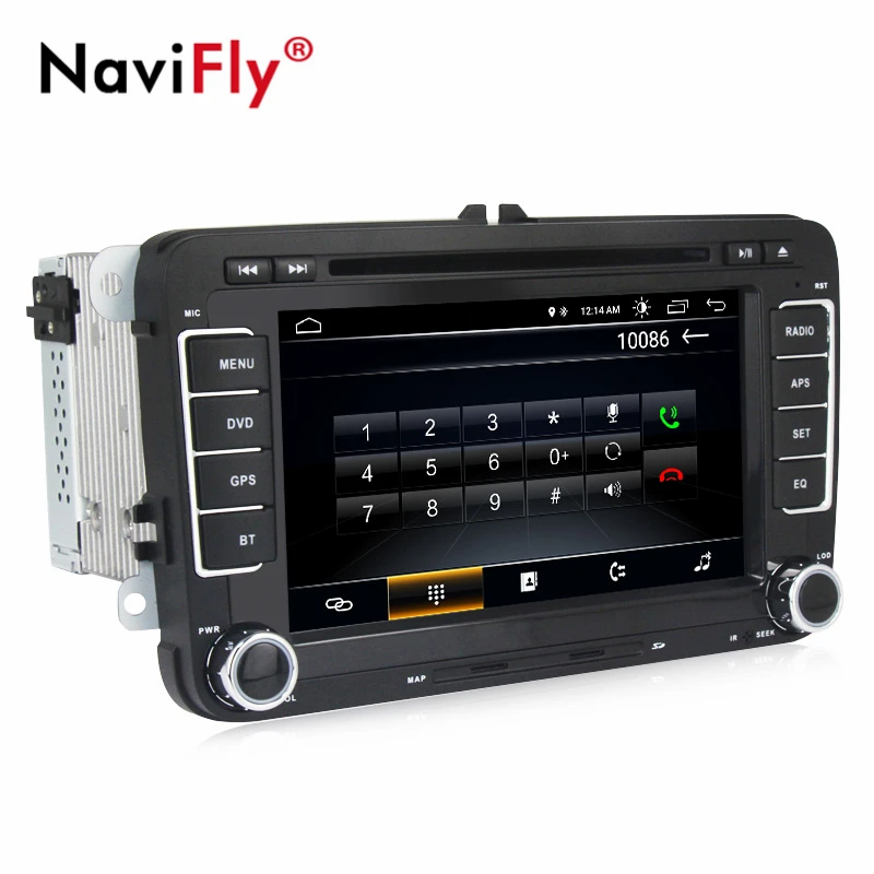 NaviFly Android 9 автомобильный Радио gps навигатор для Volkswagen POLO PASSAT TOURAN Golf 5 6 Skoda Seat Leon B6 dvd плеер wifi BT