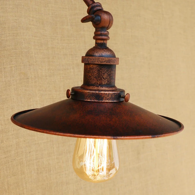 Американский металлический настенный светильник в стиле лофт 4 размера