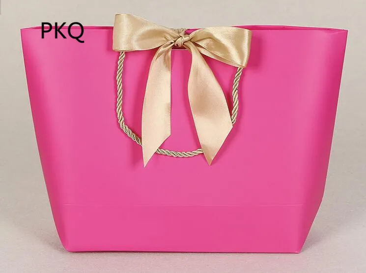 rose red Новые свадебные подарочные пакеты цветная упаковка коробка с лентой день рождения подарочный мешок бумажный настоящий мешок для конфет/одежда 20шт - Цвет: rose red