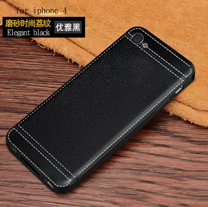 Силиконовый чехол с текстурой личи для iphone 4 5 6 s 7 8 plus hoesje lychee из ТПУ x se 10 крышка ток