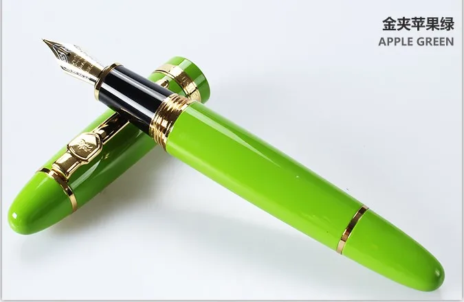 JINHAO 159 Европейский металлическая авторучка иридий средней чернильная ручка NIB, благородный белый Цвет для офиса Бизнес подарок расходные материалы - Цвет: J