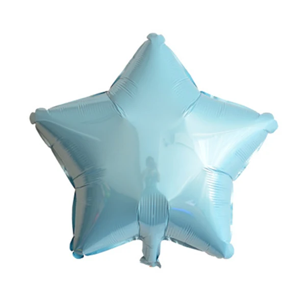 5pcs Light blue 18in 5 шт. 18 дюймов Звездные воздушные фольгированные шары Свадебная вечеринка украшения поставки 1 шт. 36 дюймов Baby Shower День рождения Луна Фольга воздушные шары с гелием - Цвет: 5pcs Light blue 18in