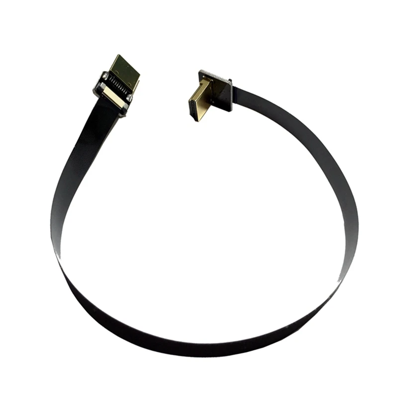 0,2 M/0,5 M FPV HDMI type A Male Up Angled 90 Degree to HDMI Male HDTV FPC плоский кабель для мультикоптера аэрофотосъемки