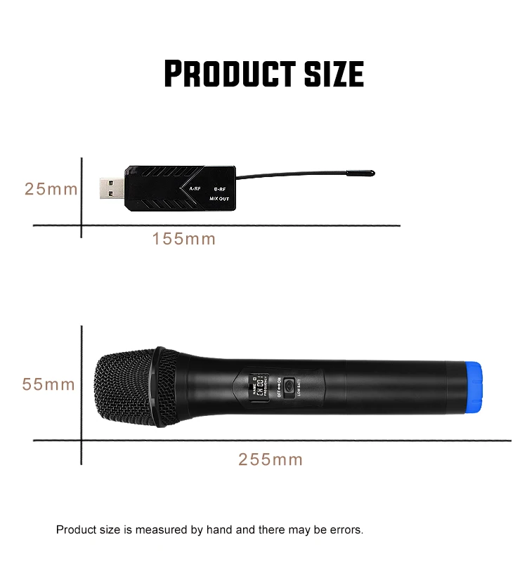 UHF мини двойной Ручной беспроводной микрофон WM 2 Универсальный Mikrofon Master для