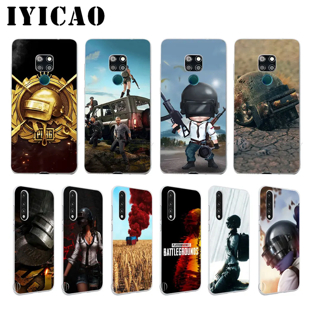 Жесткий чехол IYICAO pubg batterground для Huawei Honor 6a 6C 7A 7C 7X8 8X9 10 20 9X Lite Pro Play Note View