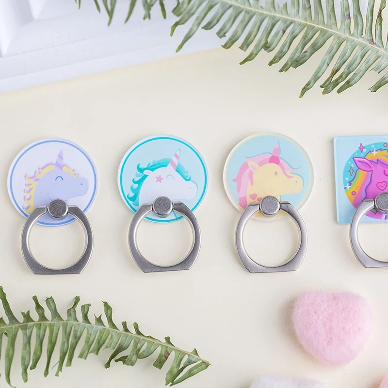 New Cartoon Unicorn Mobile Phone Ring Bracket For IPhone6s 7 8p X XR XS Max Mobile Phone Holders