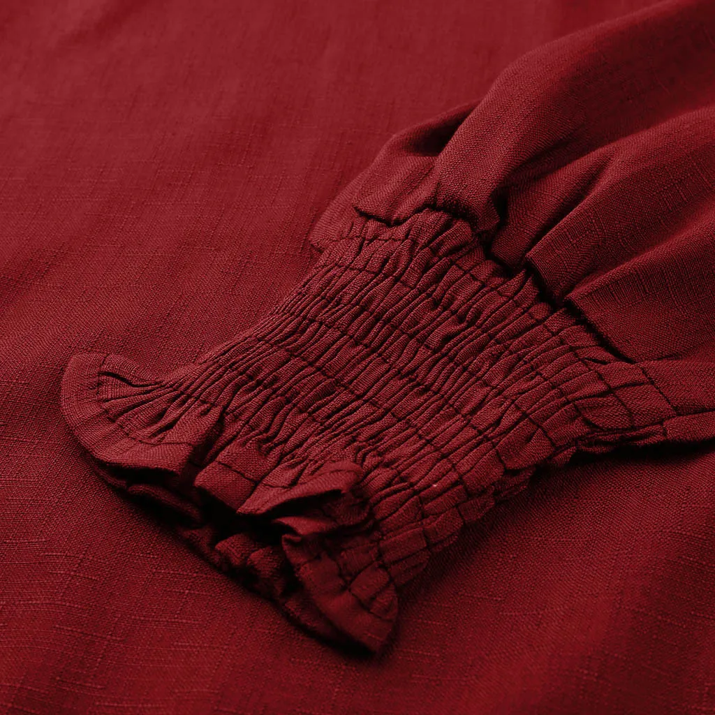 

V Neck T Shirts For Women Solid Long Sleeve Autumn Blouse Women Clothes Blouse Top Ladies Full Sleeve T Shirt Ladies Clothes