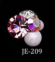 209-100pcs 100 шт/партия, 3D украшения для ногтей, стеклянные хрустальные бриллианты, дизайн ногтей, каменные украшения, украшения для ногтей, сделай сам, стразы для дизайна ногтей JE206 - Цвет: 209-100pcs