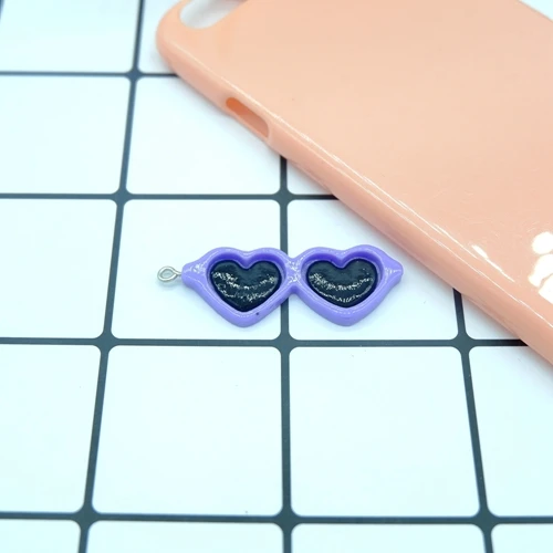 3 Смола очки солнцезащитные очки Подвески для DIY украшения ожерелье серьги брелок для изготовления украшений вручную украшения мини - Окраска металла: 3