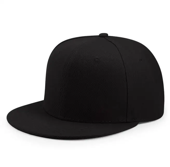 full black С фабрики бейсбольная кепка Embroidey дети/Дети кепки в стиле хип-хоп Плоские полями Лоскутная бейсбольная кепка с индивидуальным логотипом взрослые солнцезащитные шапки для мальчика - Цвет: full black