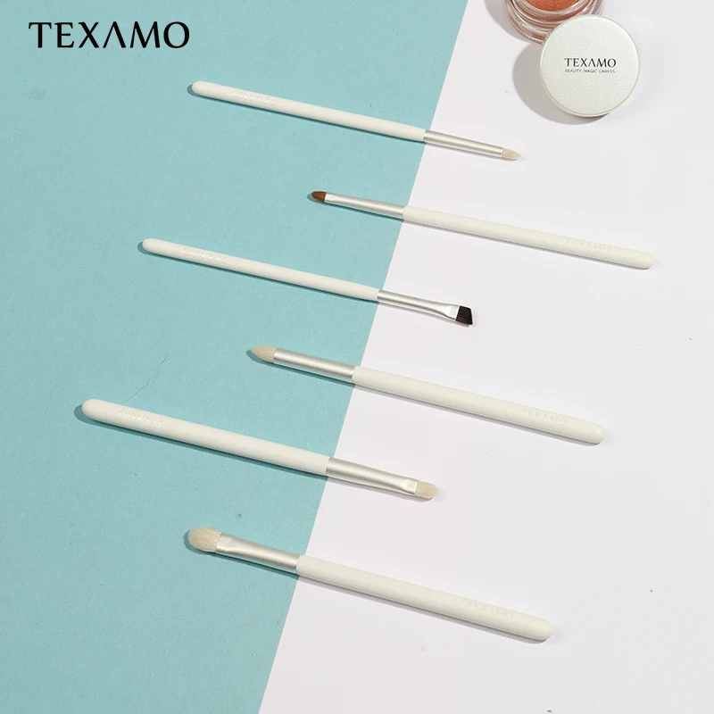 Texamo 6 шт. макияж для глаз набор начинающих кисти инструментов Тени век подводка