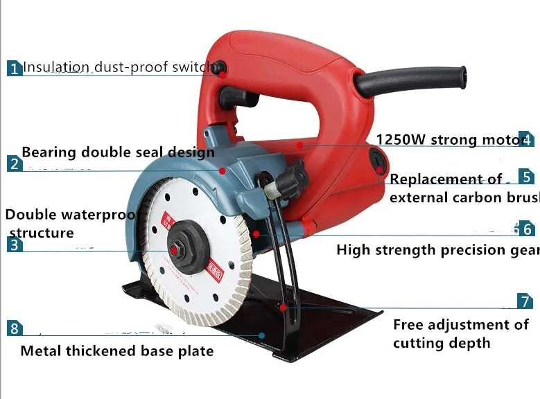 

Concrete Cutting Machine Marble Hand-held Stone Tile Power Tool Household