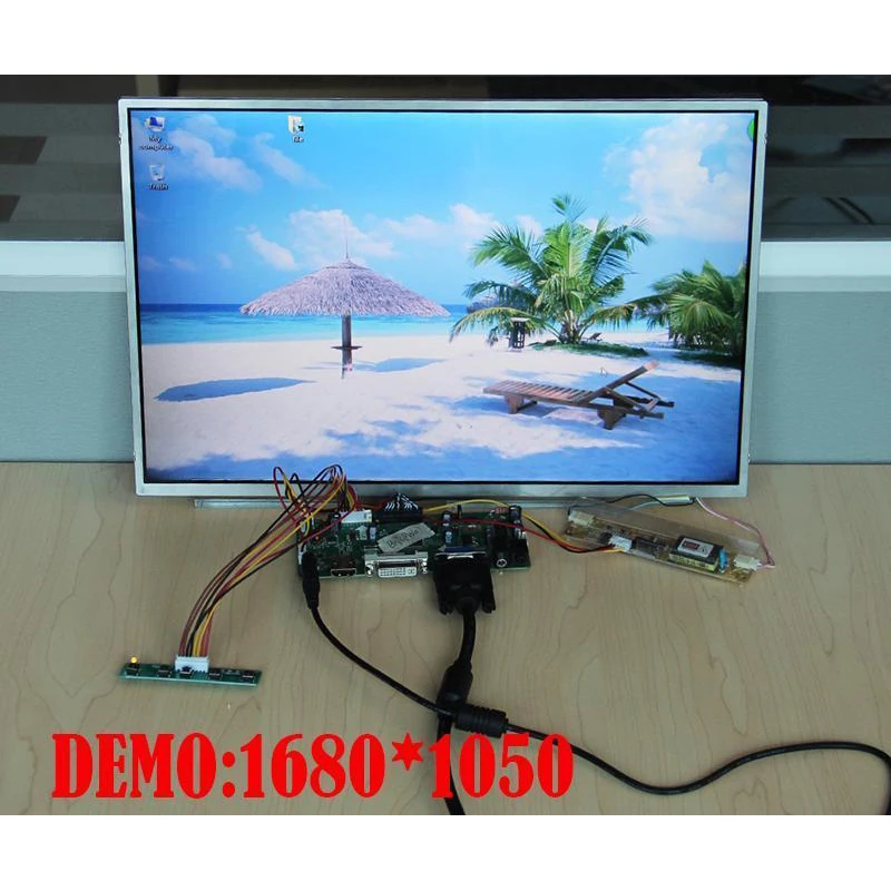Комплект для фотопанели M.NT68676 DIY 19 "VGA DVI HDMI драйвер 30pin LVDS 4 лампы 1280x1024 плата
