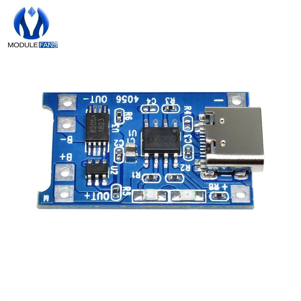 USB Type-c 5 В 1A 18650 TP4056 быстрая зарядная плата с защитой двойные функции литий-ионный