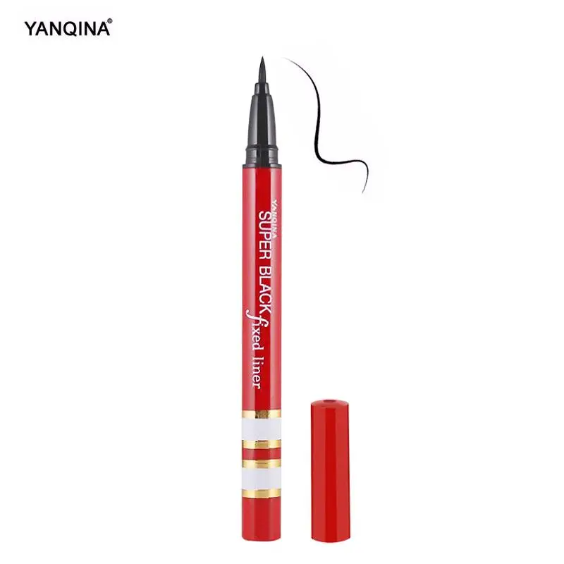 Черный стойкий карандаш для глаз водостойкий жидкий косметический