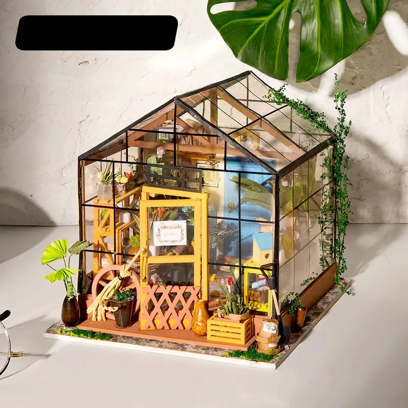Деревянная хижина ручной сборки Diy Модель 3 d пазл креативный Кукольный дом