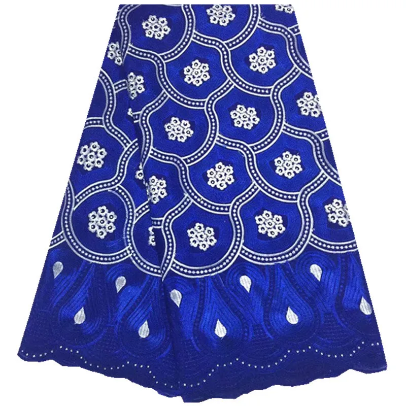 

High Quality Swiss Voile Lace African Swiss Voile Lace Fabric Big Swiss Voile Lace In Royal Blue