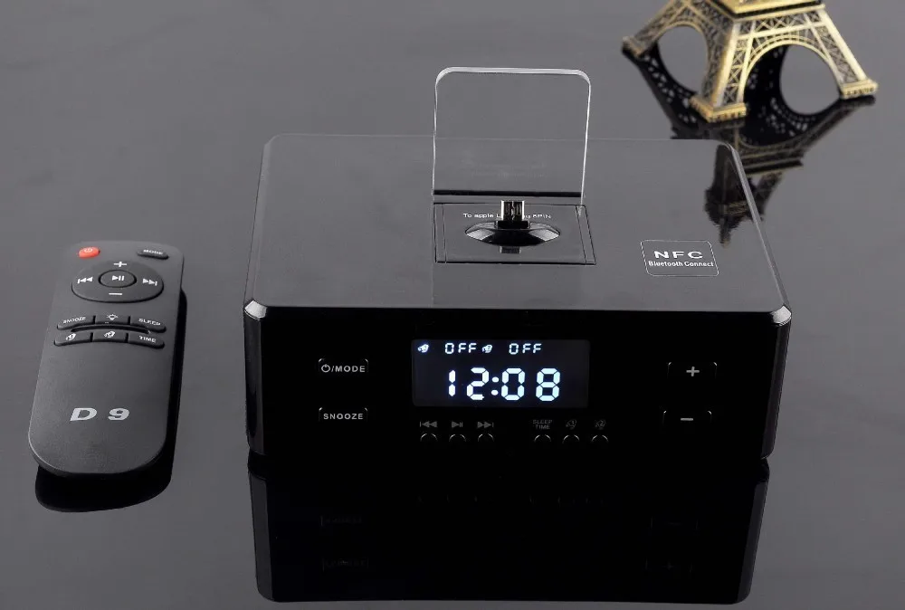 EXRIZU Bluetooth динамик s будильник NFC fm-радио 8Pin тип-c микро USB Зарядное устройство Док-станция телефонная станция динамик для iPhone Android