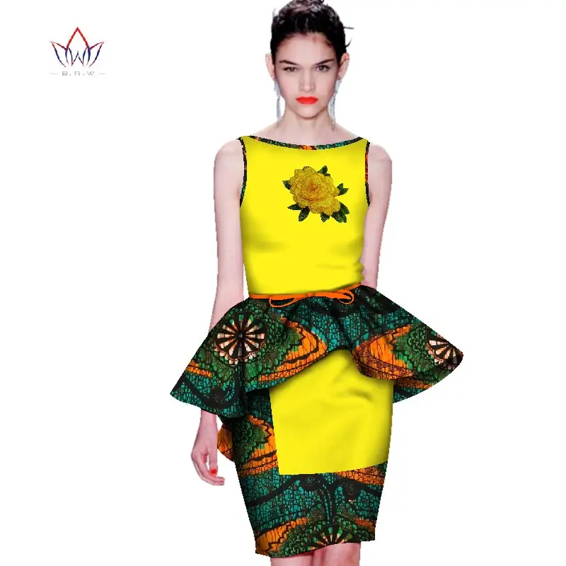 Для женщин костюмы Prairie Chic Африканский dashiki платья хлопок 2 шт. АФРИКАНСКИЕ ОДЕЖДА