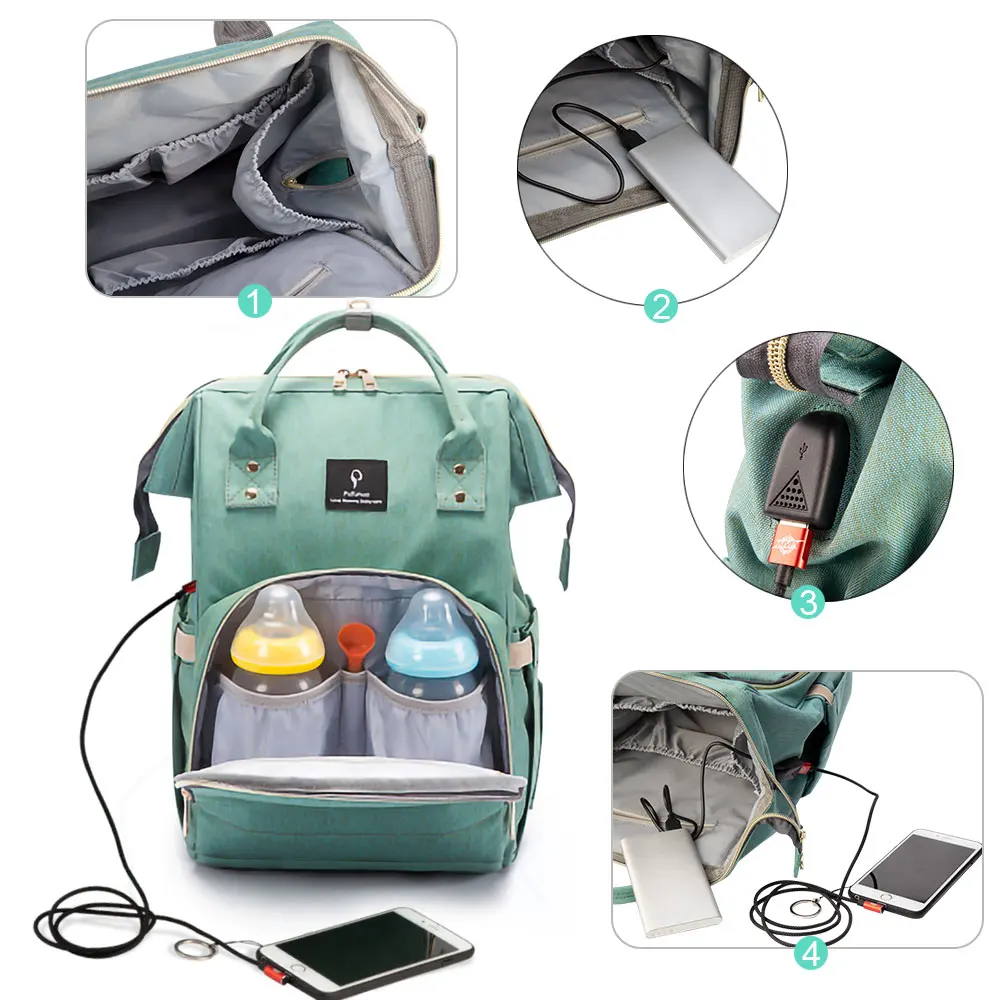 Водонепроницаемая сумка для подгузников с USB интерфейсом|Сумки подгузников| |