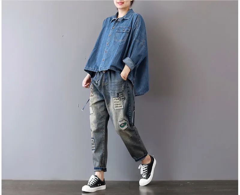 Max LuLu осенние Роскошные корейские стильные женские уличные модные джинсовые рубашки винтажные топы с длинными рукавами и блузки размера плюс