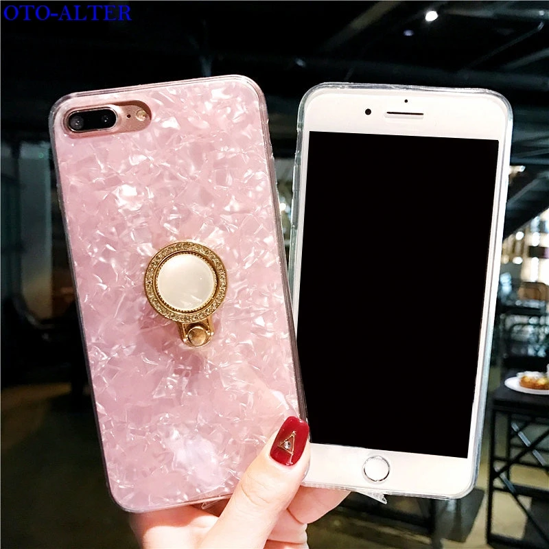 OTO-ALTER luxury marbling TPU case with ring bracket for iphoneX/7/8/7plus/8plus/6/6s/6plus/6splus |