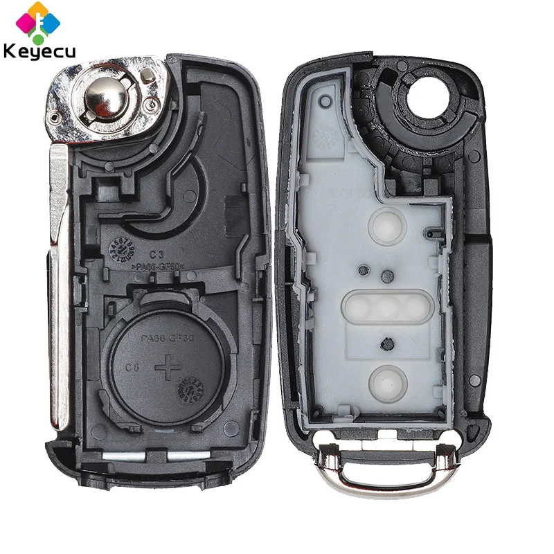 Раскладной пульт дистанционного управления KEYECU для автомобильного ключа с 2/ 3