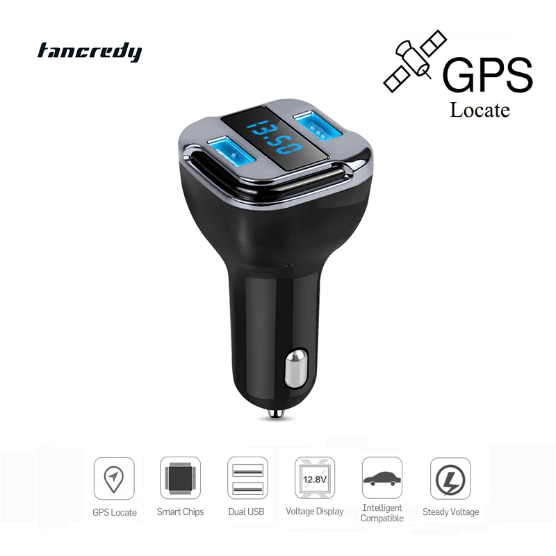Автомобильное зарядное устройство Tancredy gps для отслеживания местоположения 4 2 А