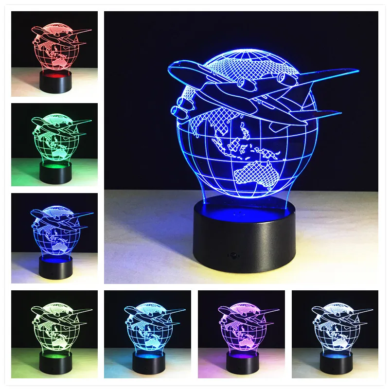 3d Usb светодиодный ночник сенсорный Usb-светильник настольная лампа детский