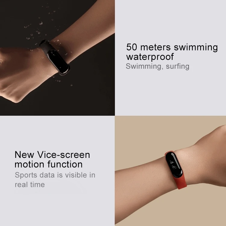 Оригинальный Смарт браслет Xiaomi Mi Band 3 фитнес сенсорный экран OLED сообщение пульс