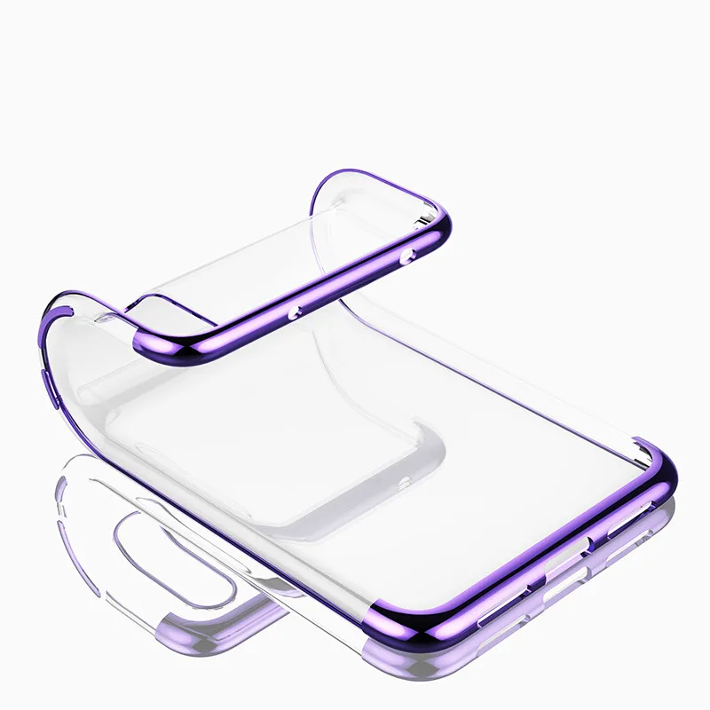 Гальванизированный Прозрачный чехол для Huawei P Smart 2019 P30 P20 lite pro Nova 4 3 3i Honor 8X 8C play 7X 7C