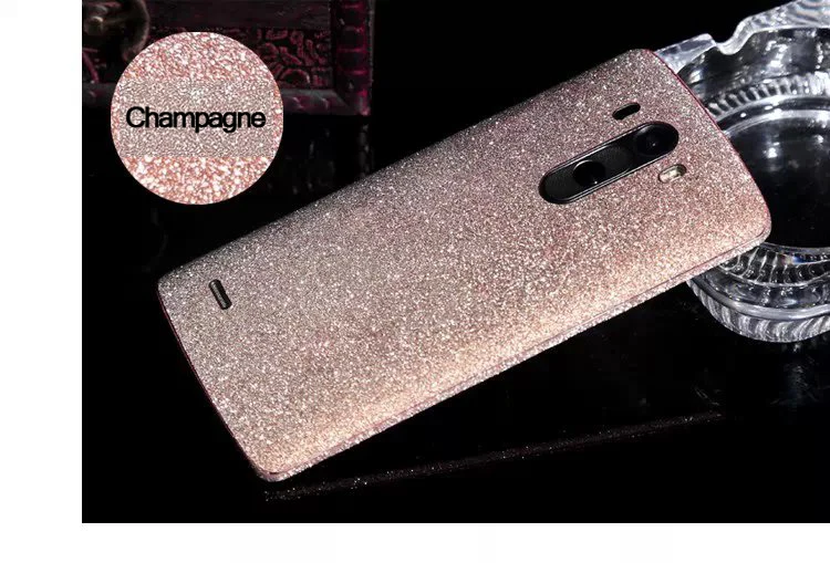 Всего Тела Наклейка Для LG G3 Блеск Bling Rhinestone Диаманта Экран протектор Передняя и