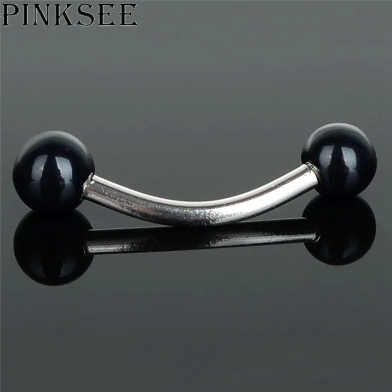PINKSEE 5 шт. из нержавеющей стали акриловые белые черные цветные шарики гибкие