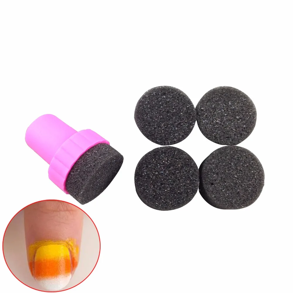 

2 Sets Nail Art Sponge DIY Nail Tool Template Transfer Manicure Gradient Color Makeup Tool Sponge Replacement