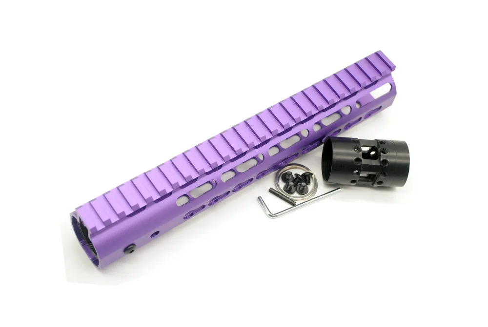 AR 15 M4 M16 10 дюймов фиолетовый Keymod бесплатный поплавок стиль Handguard Picatinny Rail Mount System|m4