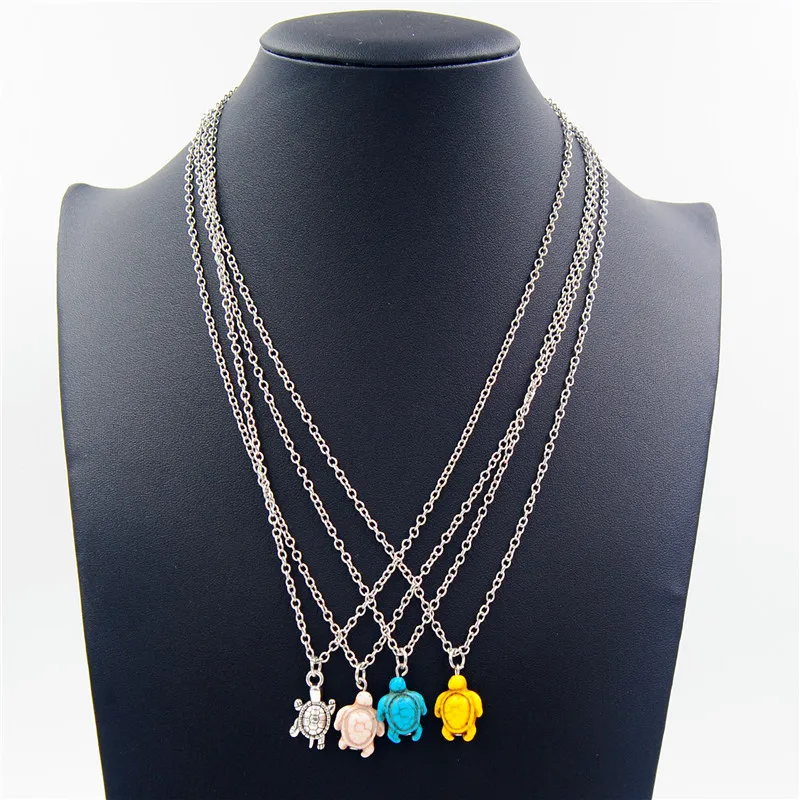 1 шт. подвеска в стиле бохо с синими черепахами ожерелье милые животные ювелирные