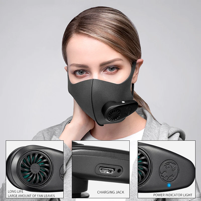 PM2.5 маска от пыли Smart здоровый воздух Очищающая свежего воздуха черный