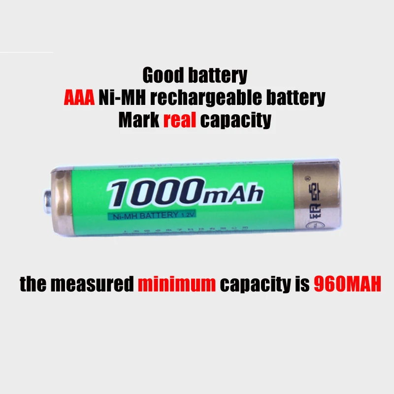 Оптовая Продажа AAA Ni MH Батарея 1 2 В 1000 мАч NiMh Перезаряжаемые с высокое качество