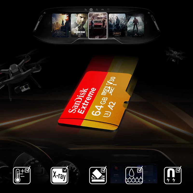 SanDisk original TF Micro SD Card U3 Read 100Mb/s Memory Card for Smartphone Tablet Supports 4K Video Recording 128gb