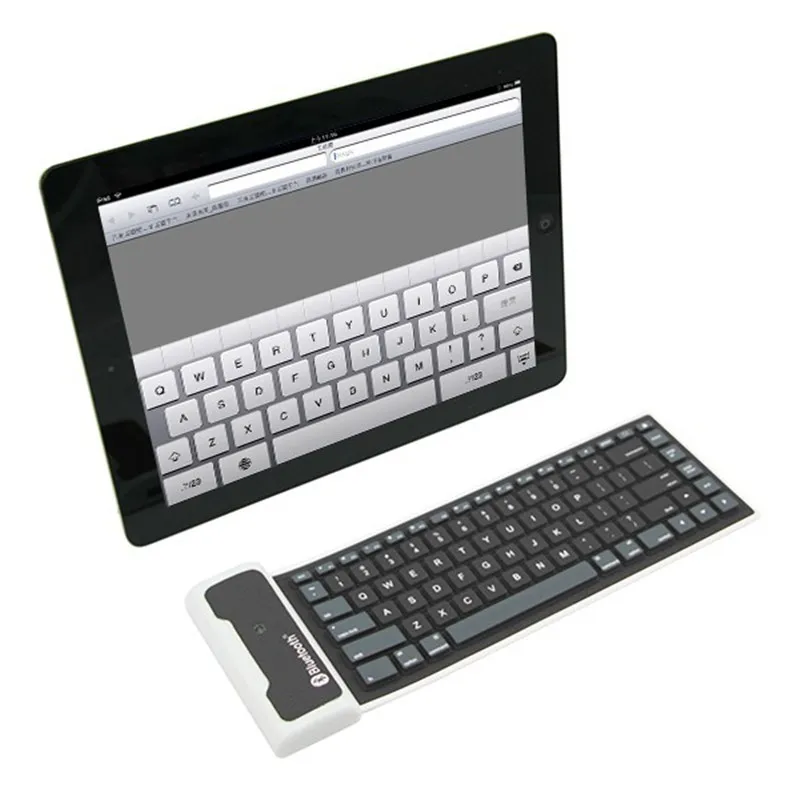 Мягкая Bluetooth изогнутая клавиатура Беспроводная для ipad samsung huawei планшет Android Windows