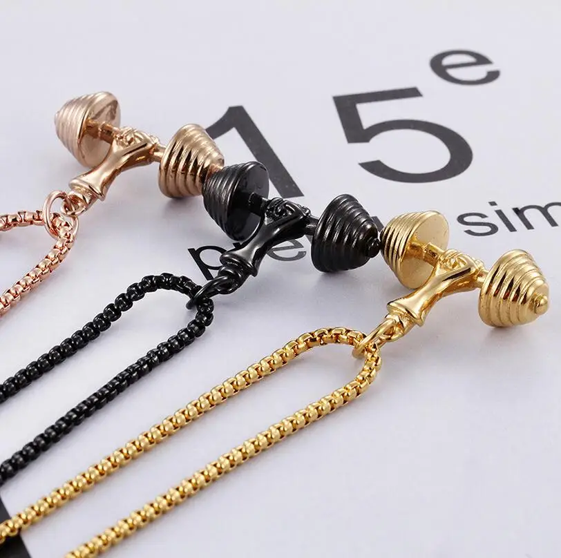 Ожерелье с подвеской в виде гантели из нержавеющей стали | Украшения и аксессуары