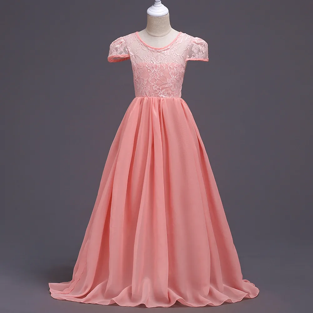 Модные длинные шифоновые платья с рукавами-крылышками для девочек вечеринки и