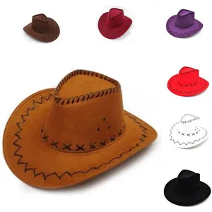 New Cool Western Cowboy Hats Men woman Sun Visor Cap Women Travel Performance Western kid Hats Halloween Cosplay Cowboy 9 colors