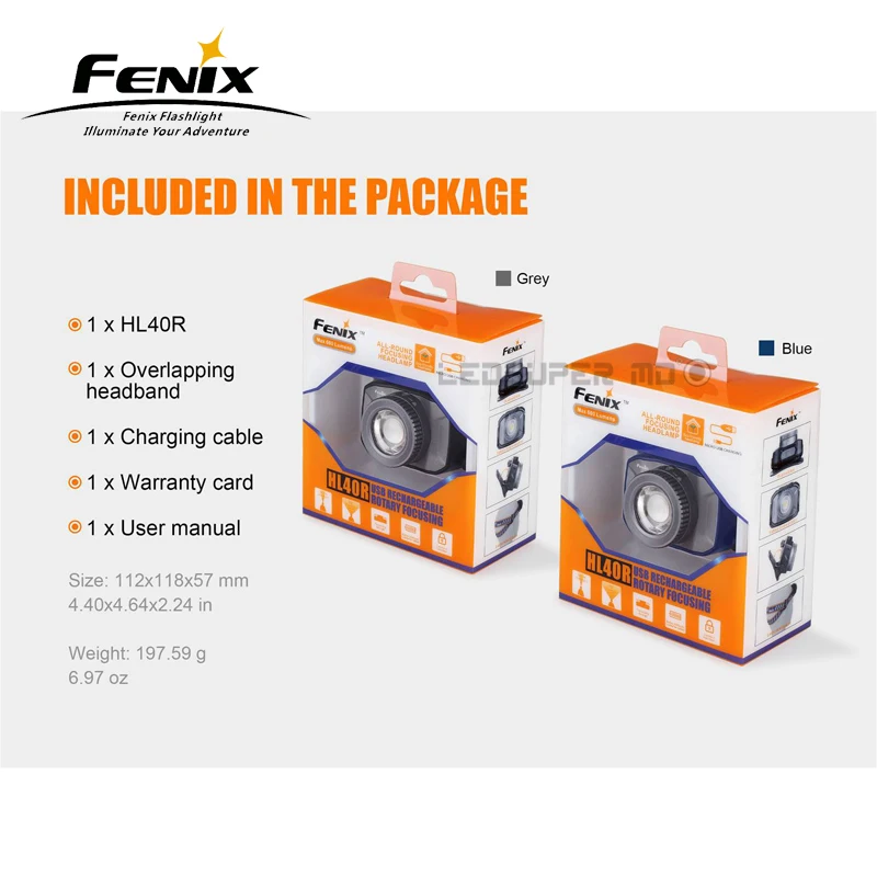 С эффектом приближения c зарядкой Micro-USB Перезаряжаемые Fenix HL40R 600 люмен