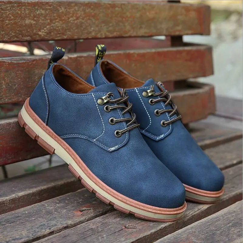 New fashion spring/autumn leather sneakers Retro shoes mens oxfords thick sole casual flats LF-80 | Обувь