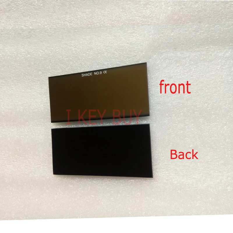 

3pcs/lot Black Glass Filter Lens 108x50mm for Welding Goggles Masks Golden Coating Eye Filters blue DIN9, 10,11