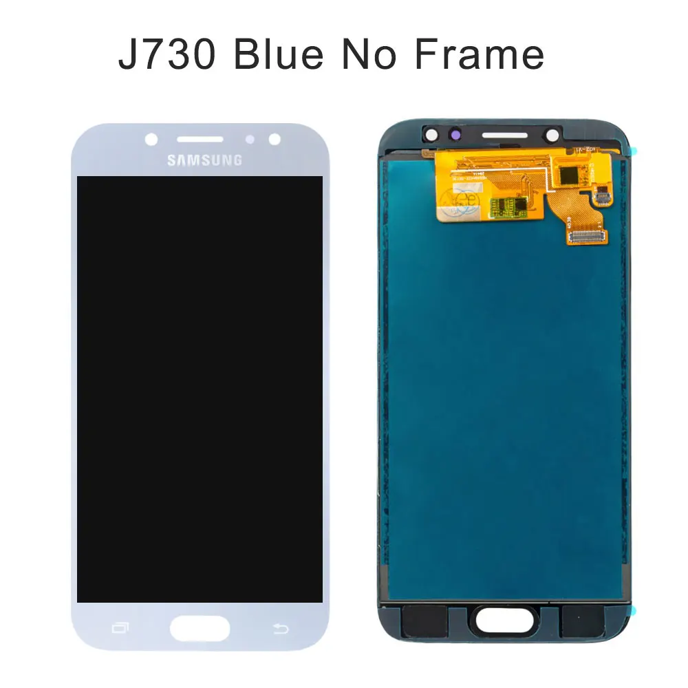 J730 Blue Можно регулировать яркость J700 lcd J710 дигитайзер для samsung GALAXY J7 Pro дисплей сенсорный экран дигитайзер J730 ЖК сборка - Цвет: J730 Blue