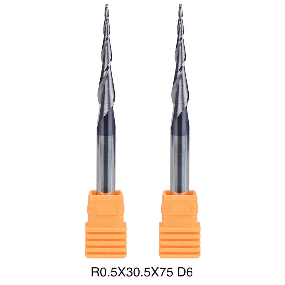 Карбидовая Концевая фреза с закругленным торцом нос 0 5 мм Радиус 6 (1/4 дюйма)