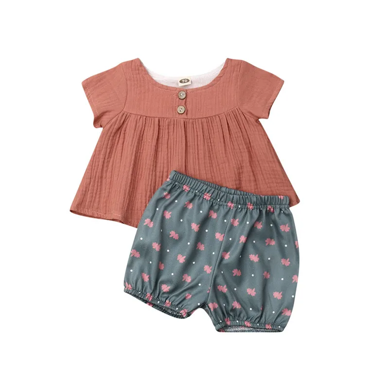 Повседневные комплекты одежды для новорожденных девочек 2 предмета свободная
