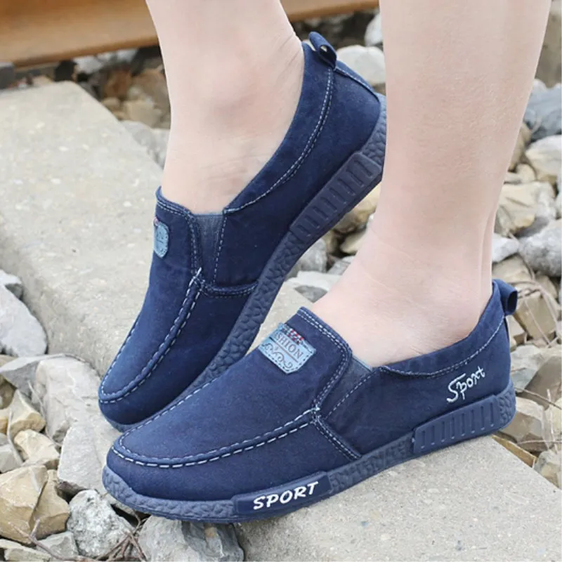 New Autumn Comfortable Breathable Men Flats Shoes Walking Light Summer Style Canvas Casual Outdoor | Обувь